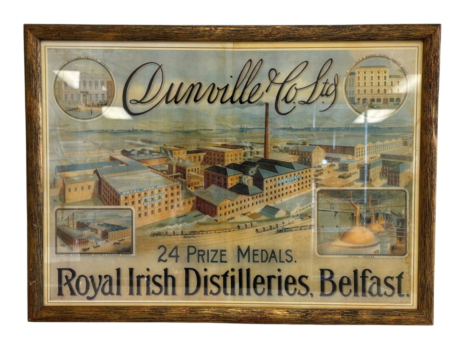 Dunville Co. Ltd. Royal Irish Distilleries, Belfast Poster: Dunville Co. Ltd. Royal Irish Distilleries, Belfast. Size is 17" x 24"