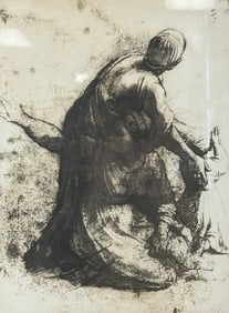 Sanzio Two Woman with Child Painting