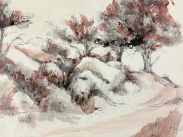 Watercolor Painting Signed Lower right