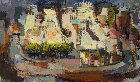 Vintage Oil painting on canvas signed