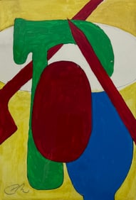 Robert Indiana Painting Signed on Verso