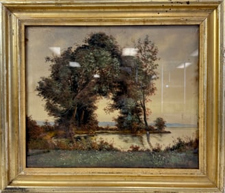 Antique Oil Painting on Canvas Signed