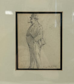 Antique Sketch Signed S.Caillebotte