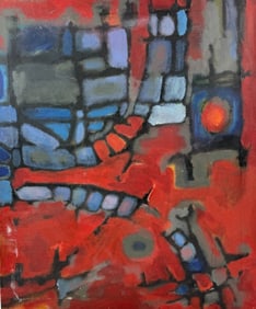 Attrib. Paul Klee Abstract Oil Painting on Canvas