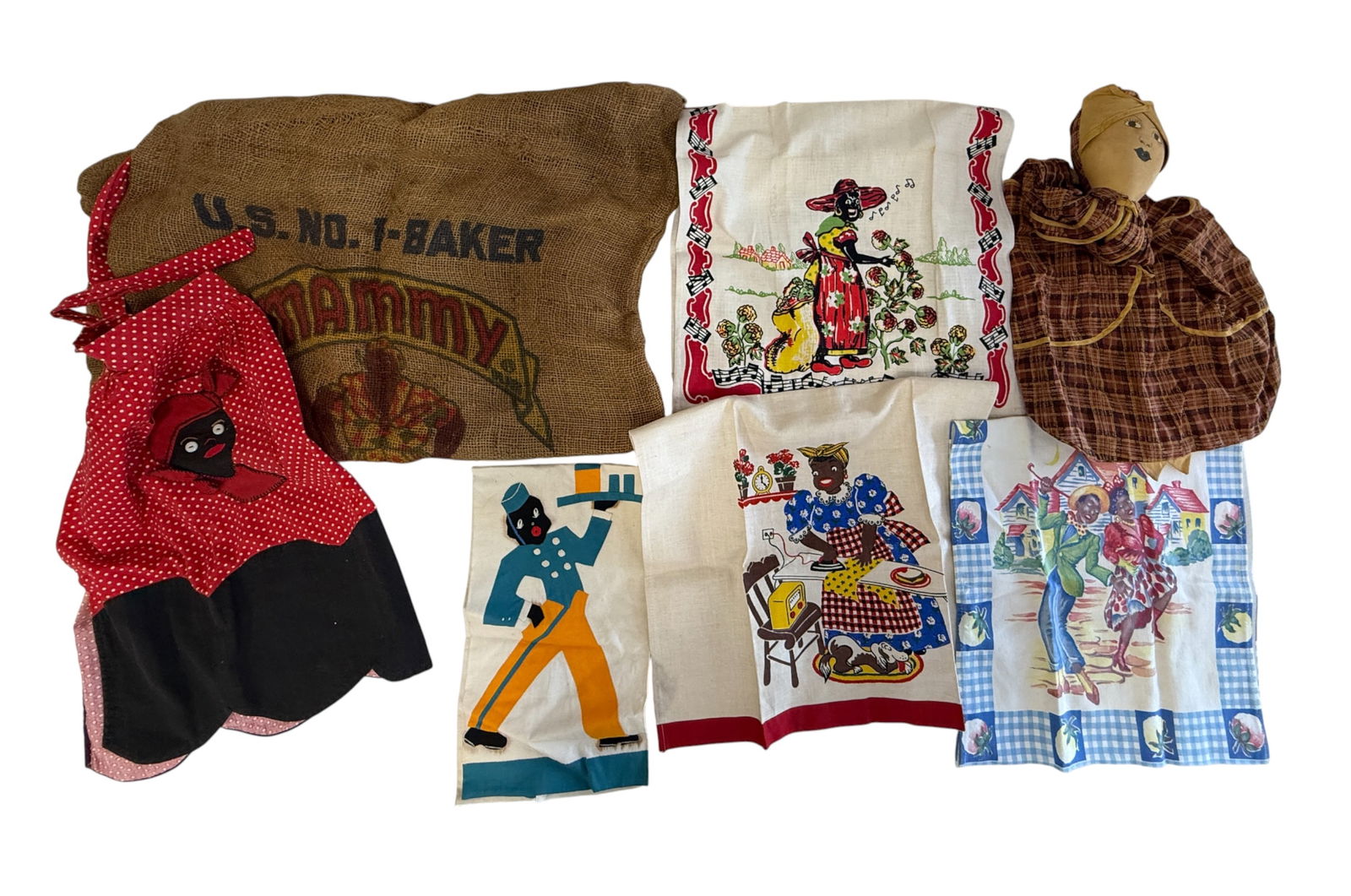 Vintage Black Americana Textile & Doll Group