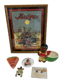 Framed Judge Magazine Harvest Number & Ephemera