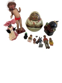 Black Americana Doll & Miniature Figure Assortment