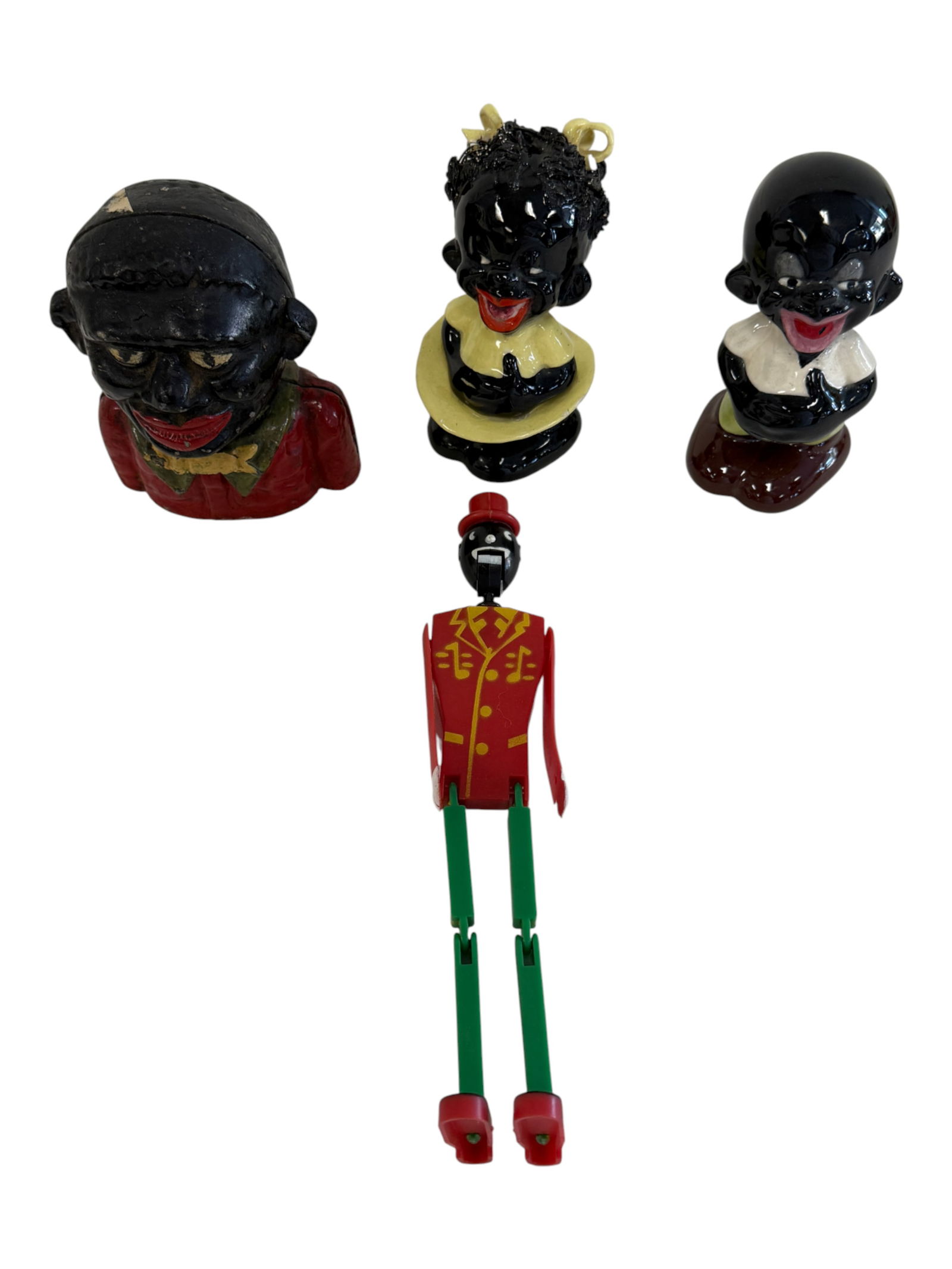 Black Americana Figural Busts & Wooden Toy (1 of 6)