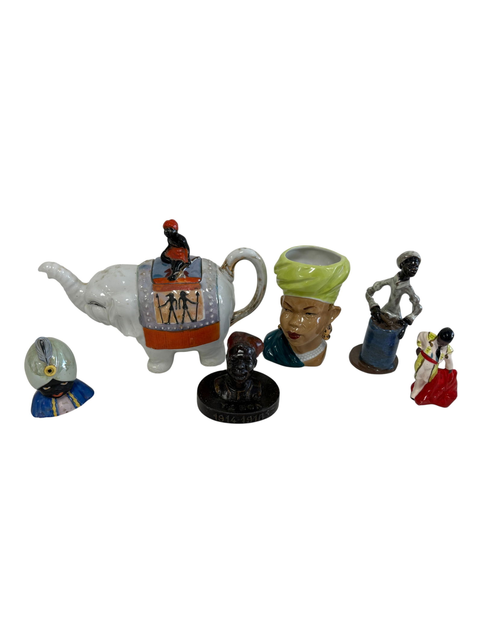 Black Americana Figural Teapot & Miniature Group (1 of 8)