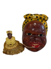 Black Americana Ceramic Head & Cloth Doll