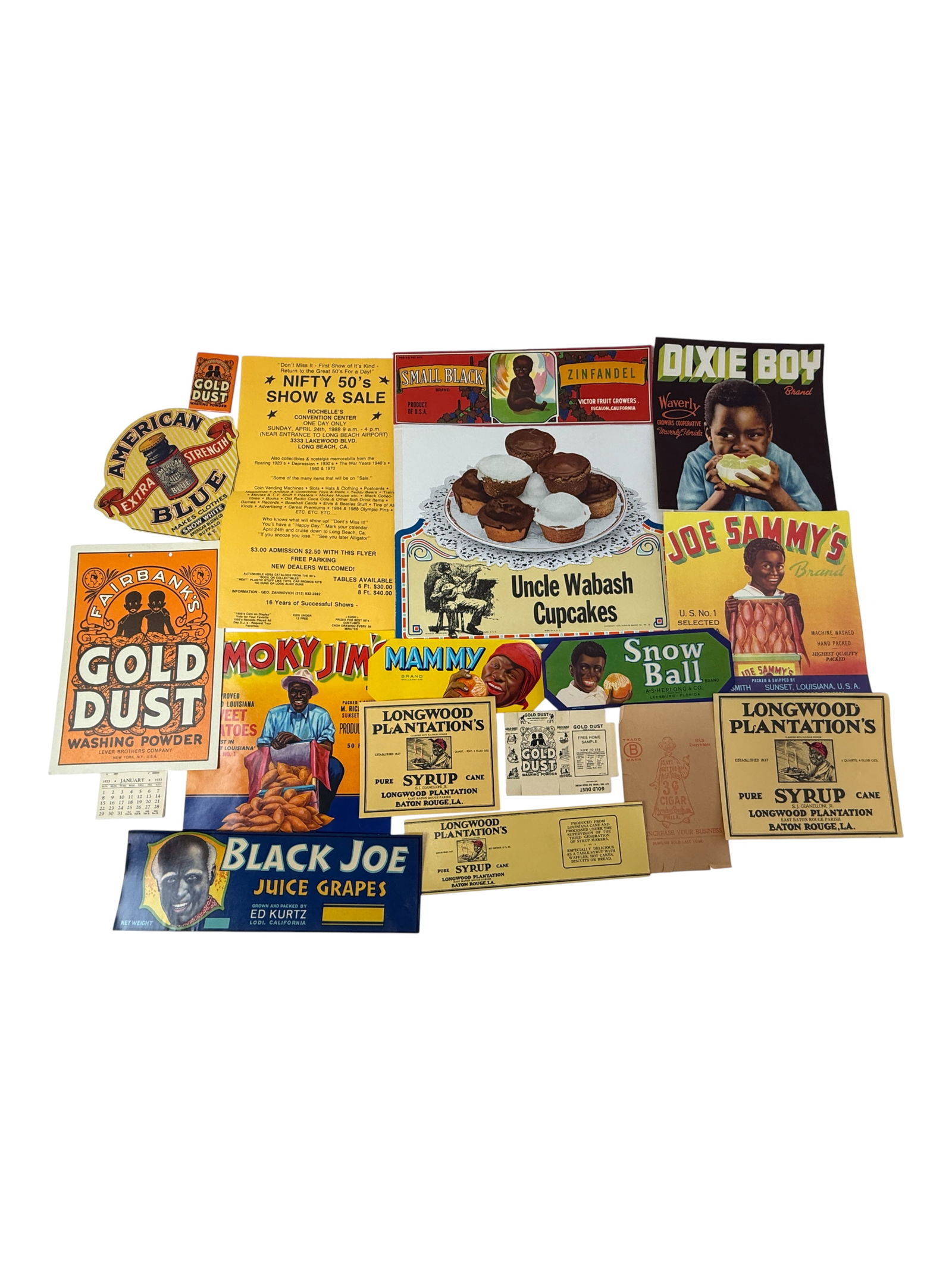 Black Americana Advertising Labels & Paper Ephemera (1 of 10)