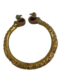 Gold-Tone Serpent Form Bracelet