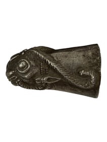 Carved Stone Animal Head Fragment