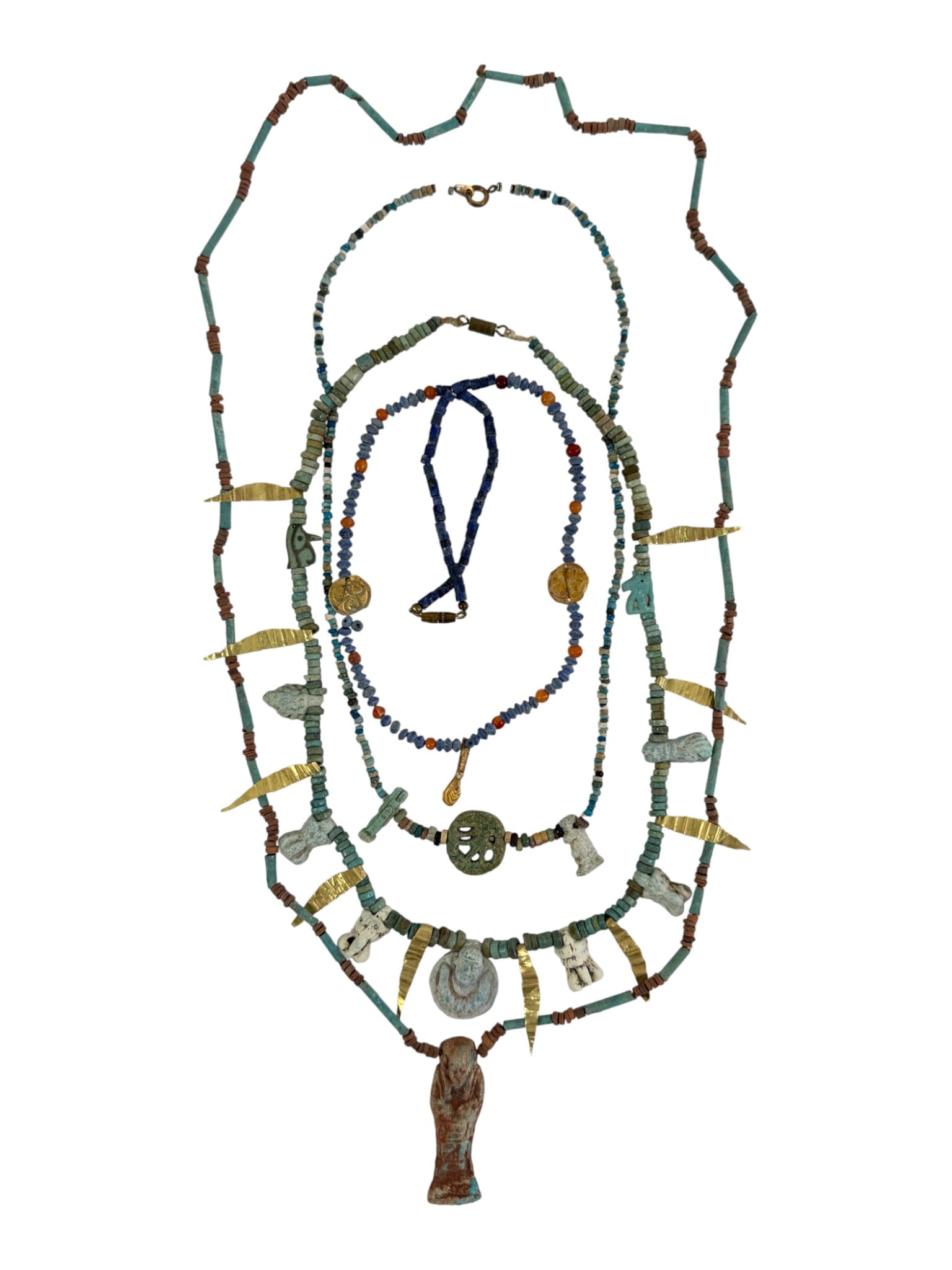 Ancient-Style Beaded Collar Necklace Group (1 of 6)