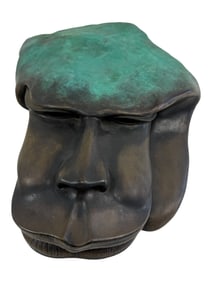 Bronze Patinated Sculptural Head