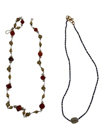 Mixed Beaded Necklace Pair