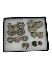 Gilded Metal Decorative Plaque Group