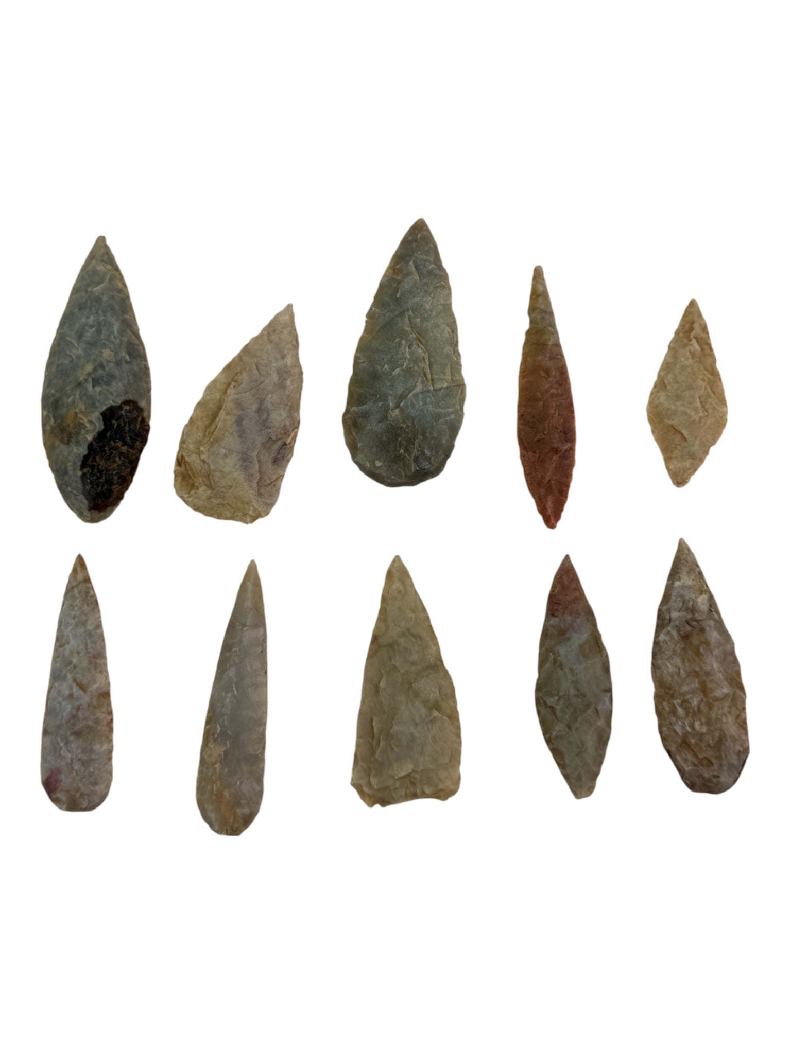 Stone Neolithic Arrowhead Point Group (1 of 2)