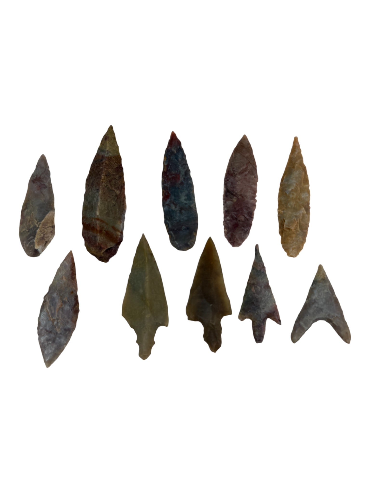 Stone Neolithic Arrowhead Point Group (1 of 2)