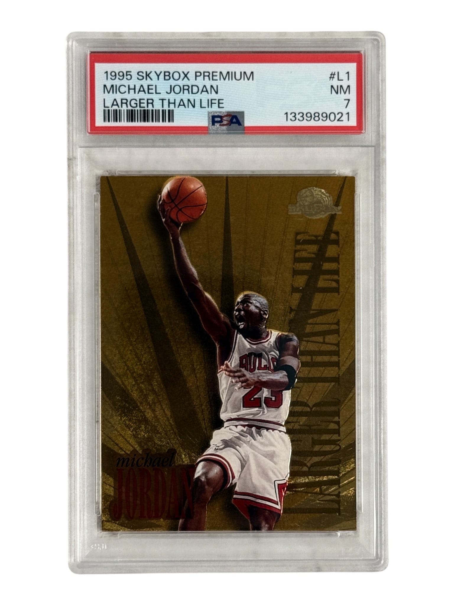 1995 SkyBox Premium Michael Jordan Larger Than Life PSA 7 (1 of 2)