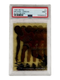 1995 Metal Michael Jordan Slick Silver PSA 9