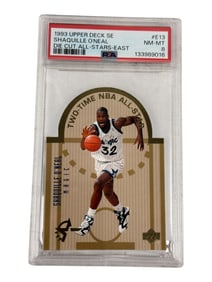 1993 Upper Deck SE Shaquille O'Neal Die-Cut All-Stars PSA 8