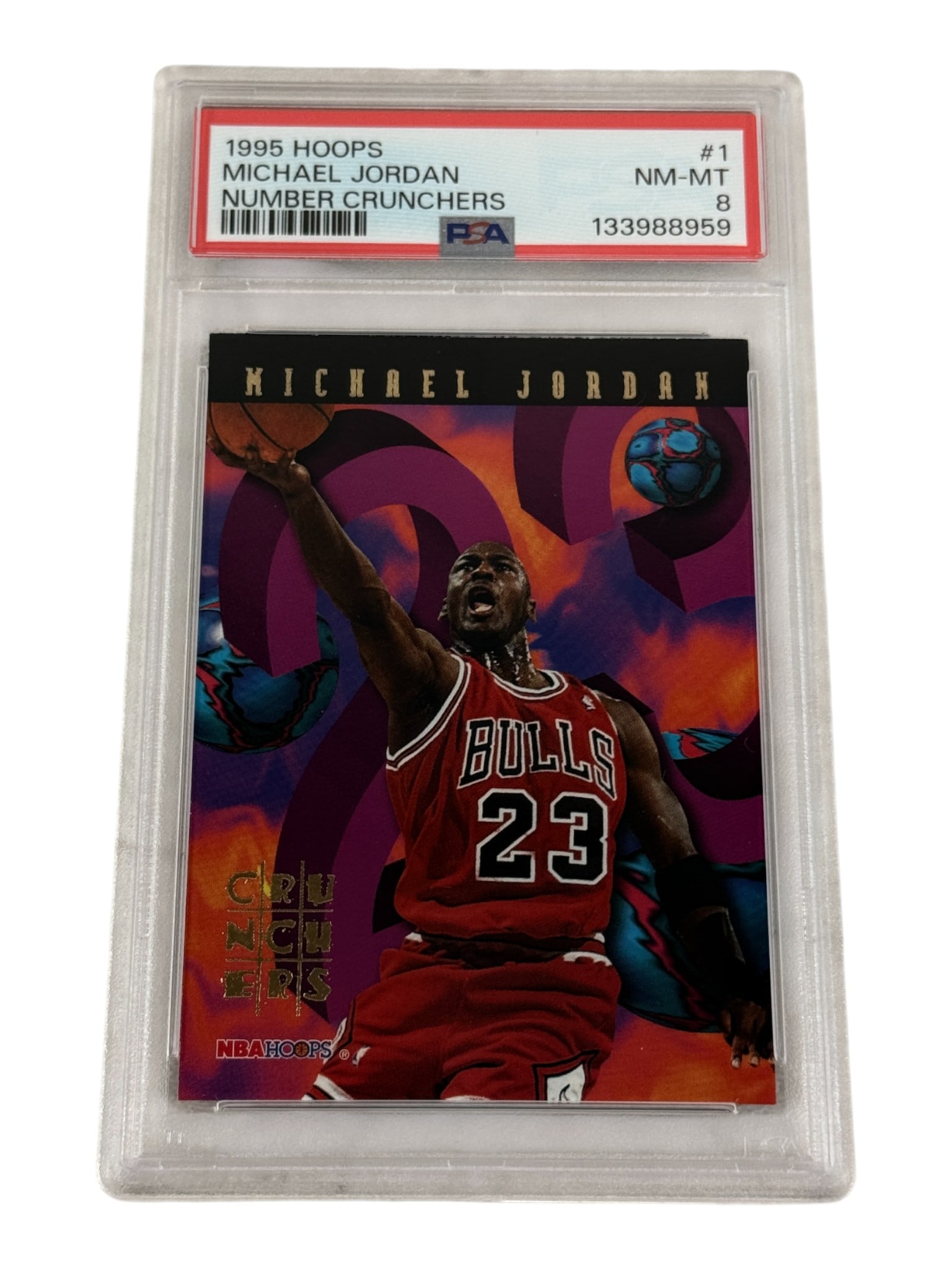 1995 Hoops Michael Jordan Number Crunchers PSA 8 (1 of 2)