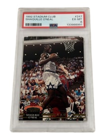 1992 Stadium Club Shaquille O'Neal PSA 6