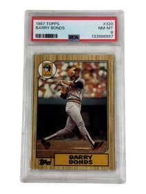 1987 Topps Barry Bonds PSA 8