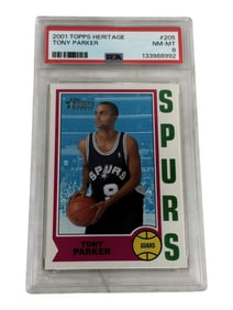 2001 Topps Heritage Tony Parker PSA 8