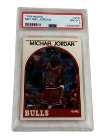 1989 Hoops Michael Jordan PSA 8