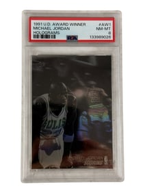 1991 Upper Deck Michael Jordan Award Winner Hologram PSA 8