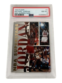 1993 Fleer Michael Jordan NBA Superstars PSA 8