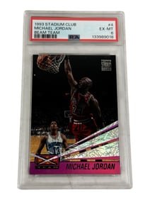 1993 Stadium Club Michael Jordan Beam Team PSA 6