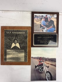 Dan Haggerty Personal Awards and Signed Photograph