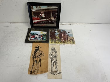 Dan Haggerty Personal Awards and Signed Photograph