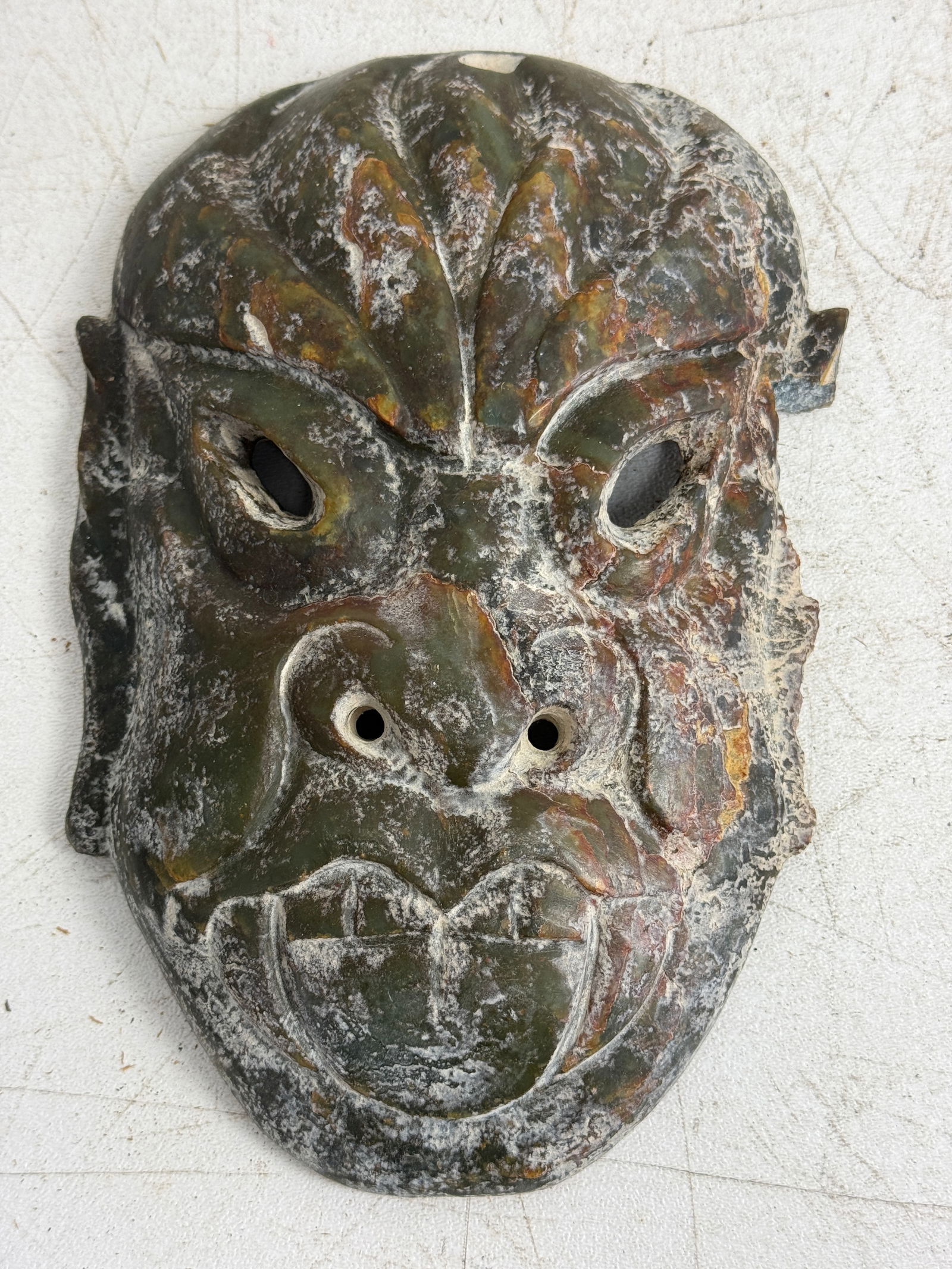 Ancient Stone Jadite Mask (1 of 2)
