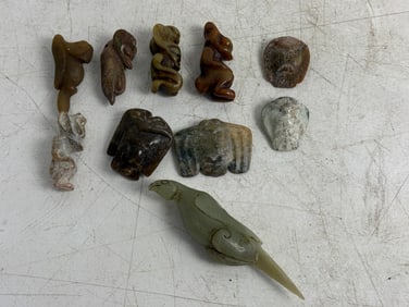 Stone Carved Jade Pendant Animals