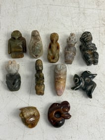 Stone Carved Jade Pendant Animals