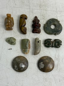 Stone Carved Jade Pendant Animals