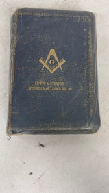 Masonic Free Masons Edwin A Stevens Lodge 287 Personal Book/Bible