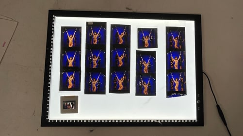 Vintage Color Photo Negative Modeling Slides