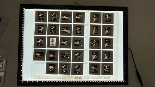 Vintage Color Photo Negative Modeling Slides