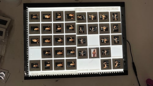 Vintage Color Photo Negative Modeling Slides