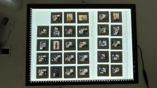 Vintage Color Photo Negative Modeling Slides