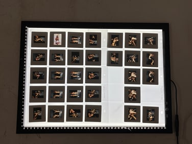 Vintage Color Photo Negative Modeling Slides