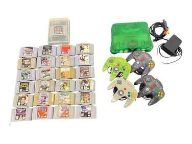 Nintendo 64 Console with Controllers and 25 Games