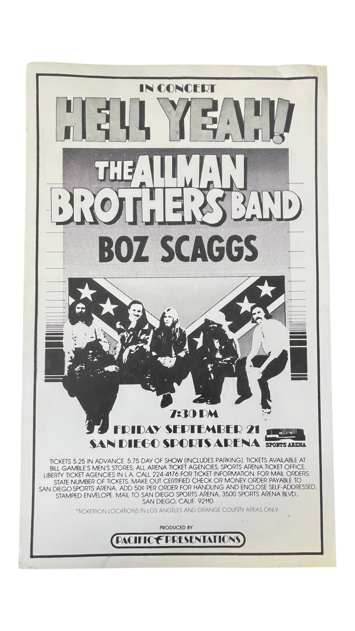 Vintage Allman Brothers - Pacific Presentation Concert Poster (1 of 4)