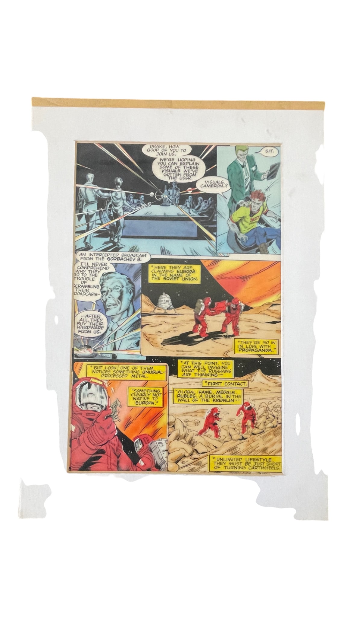 Marvel Age #81 - Page #25 Original Comic Art Signed on Board: Marvel Age #81 - Page #25 Original Comic Art Signed on Board