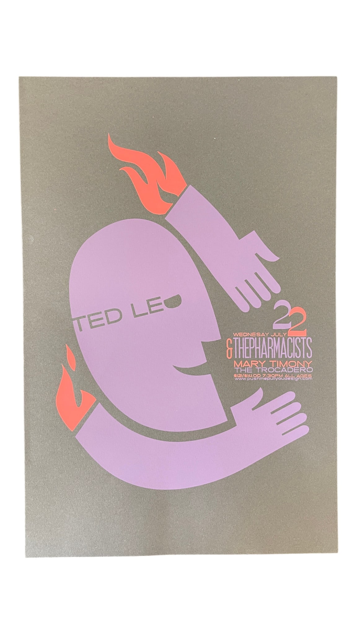 Ted Leo and the Pharmacists with Mary Timony Concert Poster: Ted Leo and the Pharmacists with Mary Timony Concert Poster